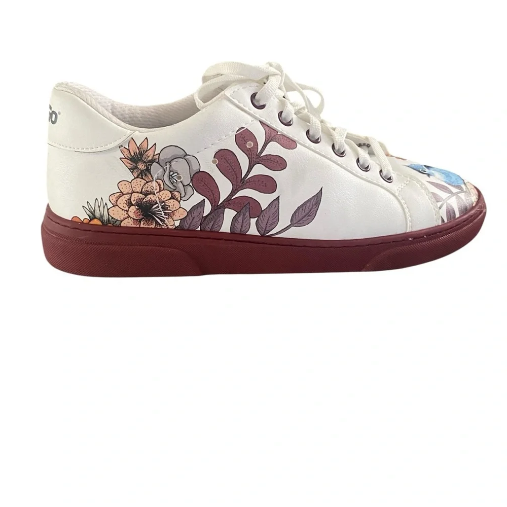 DOGO “Magic in the Air” Bird & Floral Art Sneakers SZ 8.5 - Picture 4 of 9